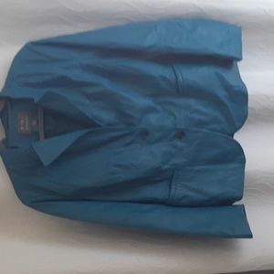 JESSICA LONDON Outerwear Leather Jacket Teal 20W